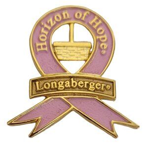 Longaberger Horizon of Hope Breast Cancer Pink Ribbon Pin Brooch K86